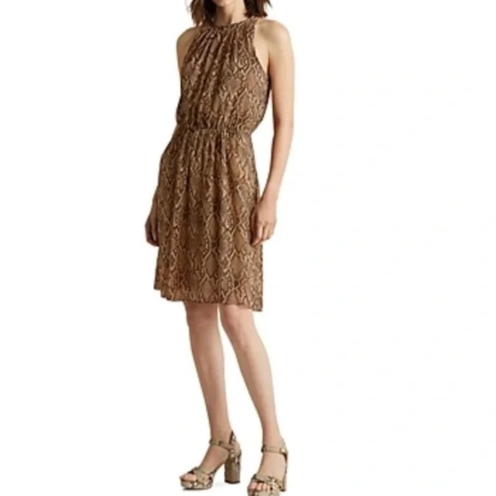 Lauren Ralph Lauren Python-Print Georgette Dress 2